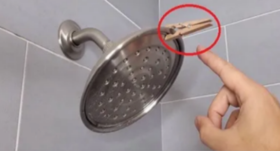 Why put a clothespin above the shower: you’ll always remember it.