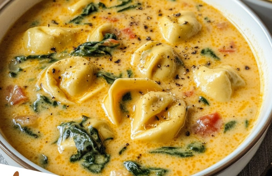 Creamy Spinach Tortellini Soup